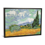 Wheatfield with Cypresses // Vincent van Gogh // 1889 (26"W x 18"H x 0.75"D)