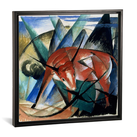 Red Bull // Franz Marc // 1911 // Framed (18"W x 18"H x 0.75"D)