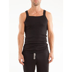 3 Pack Square Neck Tank // Black (M)