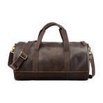 Tuckerman Leather Duffel Bag // Dark Brown