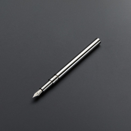 Tiny Pocket Fountain Pen // Chrome Brass (Medium)