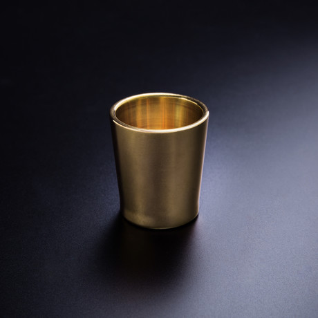 Hand Crafted Shot Glass // Brass (Brass)