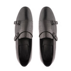 Damat Perforated Double Strap Loafer // Black (Euro: 43)