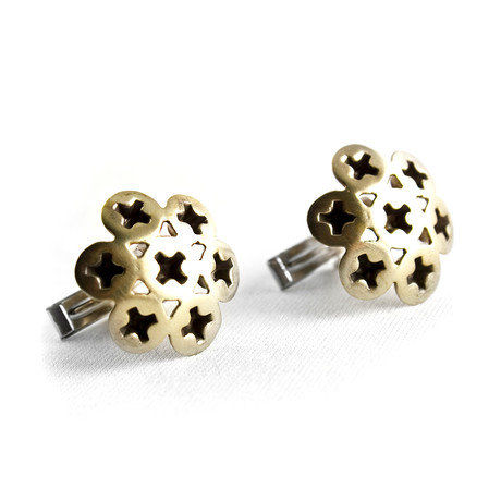 Screw Burst Cufflinks (Bronze)