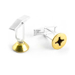 Brass Phillips Screw Head Cufflinks