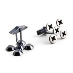 Screw X Cufflinks (Bronze)