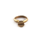 Bronze Screw Ring // Flat Head (Size 4)