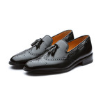 Leather Wingtip Tassel Loafer // Black (US: 8)