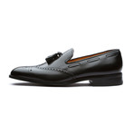 Leather Wingtip Tassel Loafer // Black (US: 12)