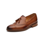 Leather Wingtip Tassel Loafer // Tan (US: 11)