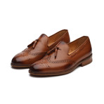 Leather Wingtip Tassel Loafer // Tan (US: 10)