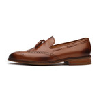 Leather Wingtip Tassel Loafer // Tan (US: 12)