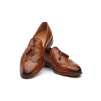 Leather Wingtip Tassel Loafer // Tan (US: 10)