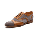 Henley Suede Spectator Oxford // Tan + Grey (US: 8)