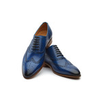 Leather Wingtip Brogue Oxford // Blue (US: 10)
