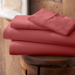 Urban Loft™ Premium Ultra Soft Bed Sheets // 4 Piece Set // Burgundy (Twin)