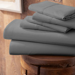 Urban Loft™ Premium Ultra Soft Bed Sheets // 6 Piece Set // Gray (Twin)