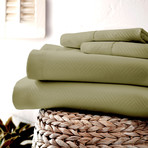 Urban Loft™ Luxury Soft Chevron Bed Sheets // 4 Piece Set // Sage (Twin)
