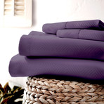 Urban Loft™ Luxury Soft Chevron Bed Sheets // 4 Piece Set // Purple (Twin)