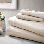 Urban Loft™ Luxury Soft Striped Bed Sheets // 4 Piece Set // Cream (Twin)