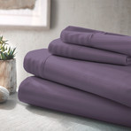 Urban Loft™ Luxury Soft Striped Bed Sheets // 4 Piece Set // Purple (Twin)