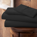 Urban Loft™ Premium Ultra Soft Bed Sheets // 4 Piece Set // Black (Twin)