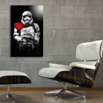 Trooper // White + Red // Aluminum Print (16"W x 24"H x 0.2"D)