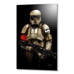 Trooper // Tan + Red // Aluminum Print (16"W x 24"H x 0.2"D)