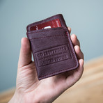 Horizon Card Wallet // Maroon