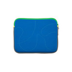 Hoptu 10" Sleeve // Blue + Neon Green