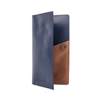 In-Flight Passport Wallet // Blue + Tan