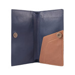 In-Flight Passport Wallet // Blue + Tan