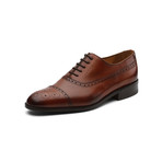 Weir Panelled Leather Oxford // Dark Cognac (US: 8)