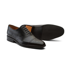 Weir Paneled Leather Oxford // Black (US: 12)