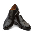 Weir Paneled Leather Oxford // Black (US: 13)