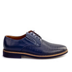 Woven Plain Toe Derby // Dark Blue (Euro: 40)