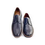 Woven Plain Toe Derby // Dark Blue (Euro: 42)