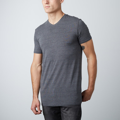 Dry Edition V-Neck Tee // Heather Charcoal (S)