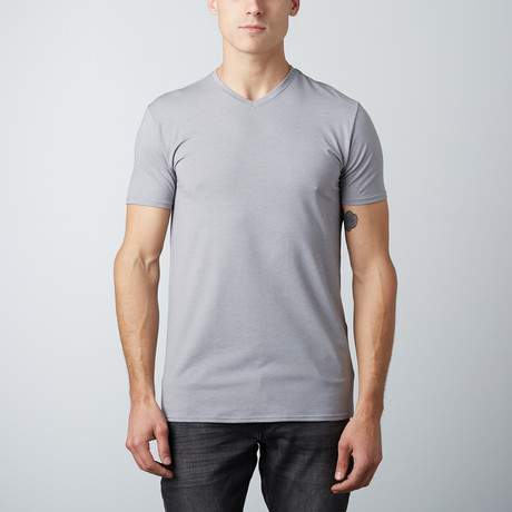 Dry Edition V-Neck Tee // Heather Grey (S)