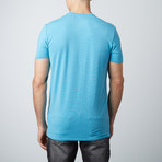 Dry Edition V-Neck Tee // Heather Sea (2XL)