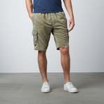 Burnout Fleece Shorts // Olive (L)