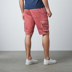 Burnout Fleece Shorts // Red (XL)