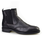 Wing-Tip Chelsea Boot // Black (Euro: 41)