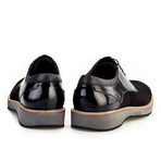 Lacivert Plain-Toe Derby // Black (Euro: 43)