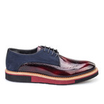 Medallion Two-Tone Wing-Tip Derby // Claret Red (Euro: 41)