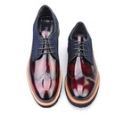 Medallion Two-Tone Wing-Tip Derby // Claret Red (Euro: 41)