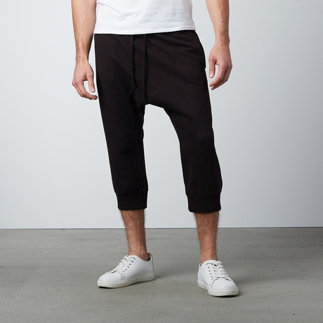 Knit Cropped Jogger // Black (S)