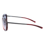 Unisex J1002 Sunglasses // Dark Gunmetal + Dark Red