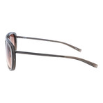 Unisex J1002 Sunglasses // Dark Gunmetal + Gray Brown
