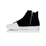 Carda High-Top Sneaker // Black + White (US: 9.5)